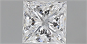 Natural Diamond 0.70 Carats, Princess with  Cut, D Color, VS2 Clarity and Certified by GIA
