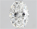 Natural Diamond 0.54 Carats, Oval with  Cut, E Color, VS2 Clarity and Certified by GIA