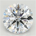 Lab Grown Diamond 3.15 Carats, Round with Excellent Cut, D Color, VVS1 Clarity and Certified by GIA