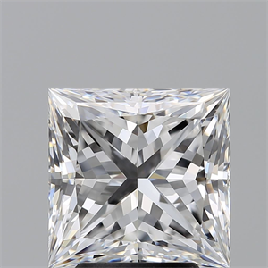 Picture of Natural Diamond 3.23 Carats, Princess with  Cut, E Color, IF Clarity and Certified by GIA