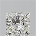 Natural Diamond 0.90 Carats, Princess with  Cut, I Color, VVS2 Clarity and Certified by GIA