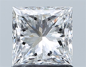Picture of Natural Diamond 1.03 Carats, Princess with  Cut, D Color, VS1 Clarity and Certified by GIA