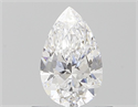 Natural Diamond 0.53 Carats, Pear with  Cut, D Color, VVS2 Clarity and Certified by GIA