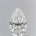 Natural Diamond 0.57 Carats, Pear with  Cut, F Color, VVS1 Clarity and Certified by GIA