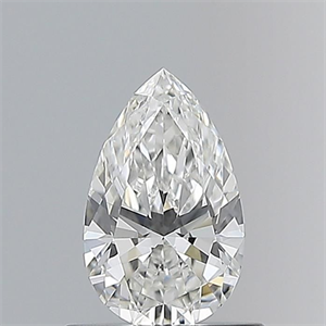 Picture of Natural Diamond 0.57 Carats, Pear with  Cut, F Color, VVS1 Clarity and Certified by GIA