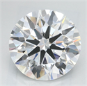 Lab Grown Diamond 2.16 Carats, Round with Ideal Cut, D Color, IF Clarity and Certified by IGI
