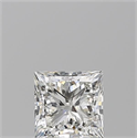 Natural Diamond 0.71 Carats, Princess with  Cut, H Color, VS2 Clarity and Certified by GIA