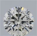Natural Diamond 0.95 Carats, Round with Excellent Cut, I Color, I1 Clarity and Certified by IGI