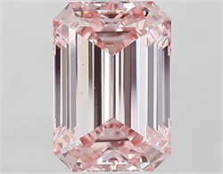 Picture of Lab Grown Diamond 3.01 Carats, Emerald with  Cut, Fancy Intense Pink Color, VS2 Clarity and Certified by IGI