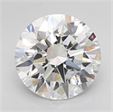Lab Grown Diamond 2.92 Carats, Round with Ideal Cut, E Color, VVS2 Clarity and Certified by IGI