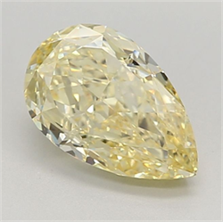 Picture of Lab Grown Diamond 2.03 Carats, Pear with  Cut, Fancy Intense Yellow Color, VS1 Clarity and Certified by IGI