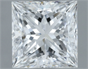 Natural Diamond 1.03 Carats, Princess with  Cut, D Color, VVS2 Clarity and Certified by GIA