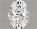 Natural Diamond 0.70 Carats, Oval with  Cut, D Color, VVS2 Clarity and Certified by GIA