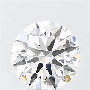 Picture of Lab Grown Diamond 3.10 Carats, Round with Ideal Cut, F Color, VVS2 Clarity and Certified by IGI