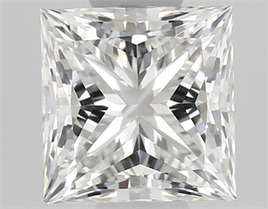 Picture of Natural Diamond 0.56 Carats, Princess with  Cut, F Color, IF Clarity and Certified by GIA