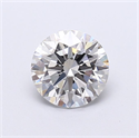 Lab Grown Diamond 1.30 Carats, Round with Ideal Cut, F Color, SI1 Clarity and Certified by IGI