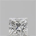 Natural Diamond 0.50 Carats, Princess with  Cut, F Color, VVS1 Clarity and Certified by GIA