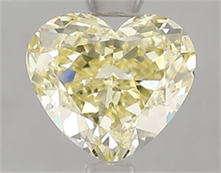 Picture of Lab Grown Diamond 1.51 Carats, Heart with  Cut, Fancy Yellow Color, VS1 Clarity and Certified by IGI