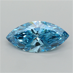 Picture of Lab Grown Diamond 3.54 Carats, Marquise with  Cut, Fancy Vivid Blue Color, VVS2 Clarity and Certified by IGI