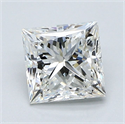 Diamante Natural 1.40 quilates, Princesa , Color H, claridad VVS2 y certificado GIA