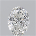 Natural Diamond 0.90 Carats, Oval with  Cut, G Color, SI1 Clarity and Certified by GIA