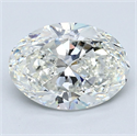 Natural Diamond 3.01 Carats, Oval with  Cut, H Color, VS2 Clarity and Certified by GIA