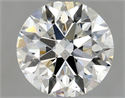 Natural Diamond 0.87 Carats, Round with Excellent Cut, H Color, SI1 Clarity and Certified by GIA