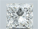 Natural Diamond 1.53 Carats, Princess with  Cut, I Color, VVS1 Clarity and Certified by IGI