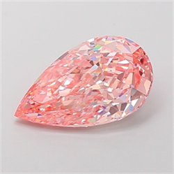 Picture of Lab Grown Diamond 4.25 Carats, Pear with  Cut, Fancy Vivid Pink Color, VVS2 Clarity and Certified by IGI