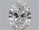 Natural Diamond 0.46 Carats, Oval with  Cut, D Color, SI2 Clarity and Certified by GIA