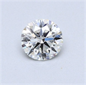 Natural Diamond 0.52 Carats, Round with Excellent Cut, H Color, SI2 Clarity and Certified by GIA