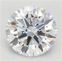 Lab Grown Diamond 2.55 Carats, Round with Ideal Cut, D Color, IF Clarity and Certified by IGI