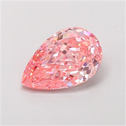 Picture of Lab Grown Diamond 1.25 Carats, Pear with  Cut, Fancy Vivid Pink Color, VVS2 Clarity and Certified by IGI