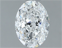 Natural Diamond 1.00 Carats, Oval with  Cut, E Color, SI2 Clarity and Certified by GIA