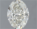 Natural Diamond 1.00 Carats, Oval with  Cut, H Color, SI2 Clarity and Certified by GIA
