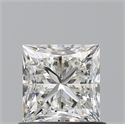 Natural Diamond 0.90 Carats, Princess with  Cut, I Color, VVS2 Clarity and Certified by GIA
