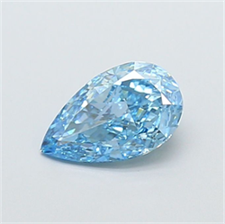 Picture of Lab Grown Diamond 1.59 Carats, Pear with  Cut, Fancy Vivid Blue Color, VVS2 Clarity and Certified by IGI