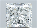 Natural Diamond 2.08 Carats, Princess with  Cut, G Color, SI1 Clarity and Certified by GIA