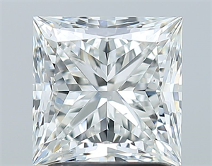 Picture of Natural Diamond 2.08 Carats, Princess with  Cut, G Color, SI1 Clarity and Certified by GIA