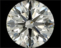 Natural Diamond 1.63 Carats, Round with Excellent Cut, K Color, VVS1 Clarity and Certified by HRD