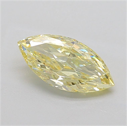 Picture of Lab Grown Diamond 1.73 Carats, Marquise with  Cut, Fancy Yellow Color, VS2 Clarity and Certified by IGI