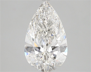 Picture of Natural Diamond 3.01 Carats, Pear with  Cut, E Color, SI2 Clarity and Certified by IGI