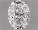 Natural Diamond 0.50 Carats, Oval with  Cut, D Color, VVS1 Clarity and Certified by GIA