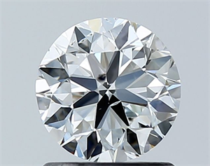 Picture of Natural Diamond 1.03 Carats, Round with Very Good Cut, F Color, SI1 Clarity and Certified by IGI
