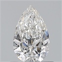 Natural Diamond 0.61 Carats, Pear with  Cut, F Color, VS1 Clarity and Certified by GIA