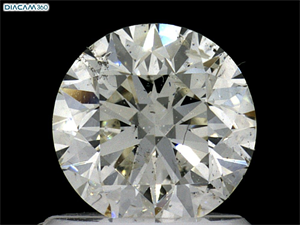 Picture of Natural Diamond 1.01 Carats, Round with Very Good Cut, L Color, SI2 Clarity and Certified by GIA