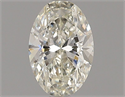 Natural Diamond 0.50 Carats, Oval with  Cut, J Color, VS2 Clarity and Certified by GIA