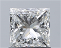 Natural Diamond 0.90 Carats, Princess with  Cut, H Color, VS2 Clarity and Certified by GIA