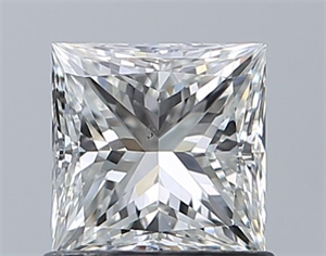 Picture of Natural Diamond 0.90 Carats, Princess with  Cut, H Color, VS2 Clarity and Certified by GIA