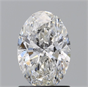 Natural Diamond 1.00 Carats, Oval with  Cut, F Color, SI2 Clarity and Certified by GIA